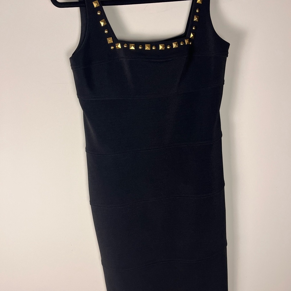 Joseph Ribcoff body-con Black Studded Dress size 8